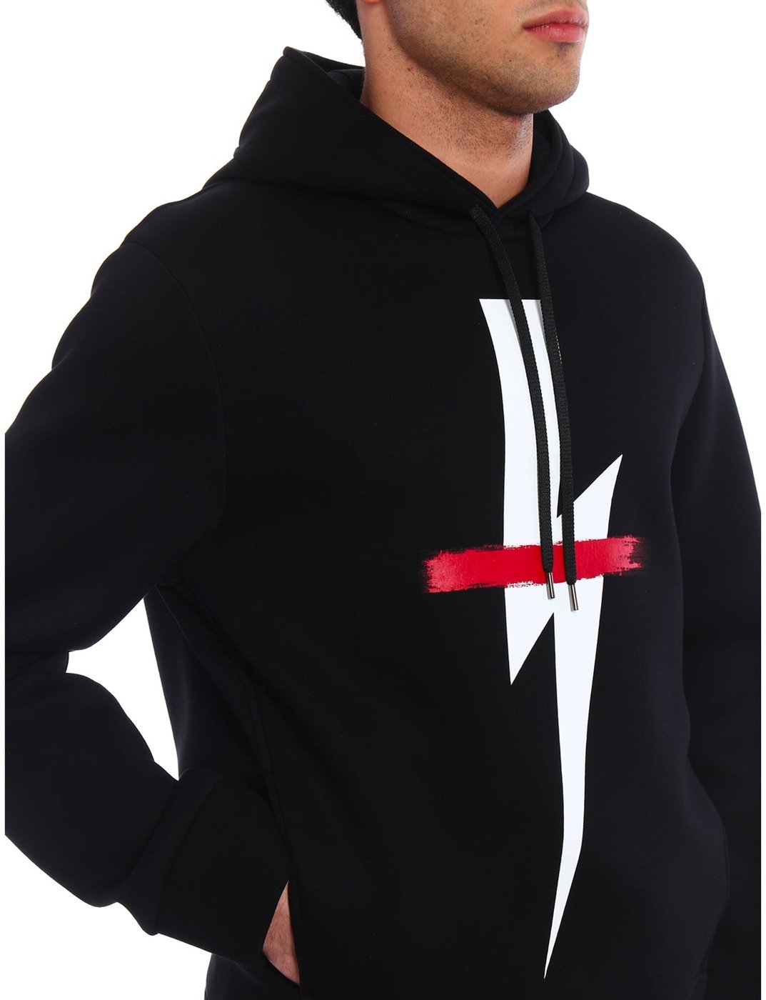 Neil Barrett Logo Hooded Sweatshirt