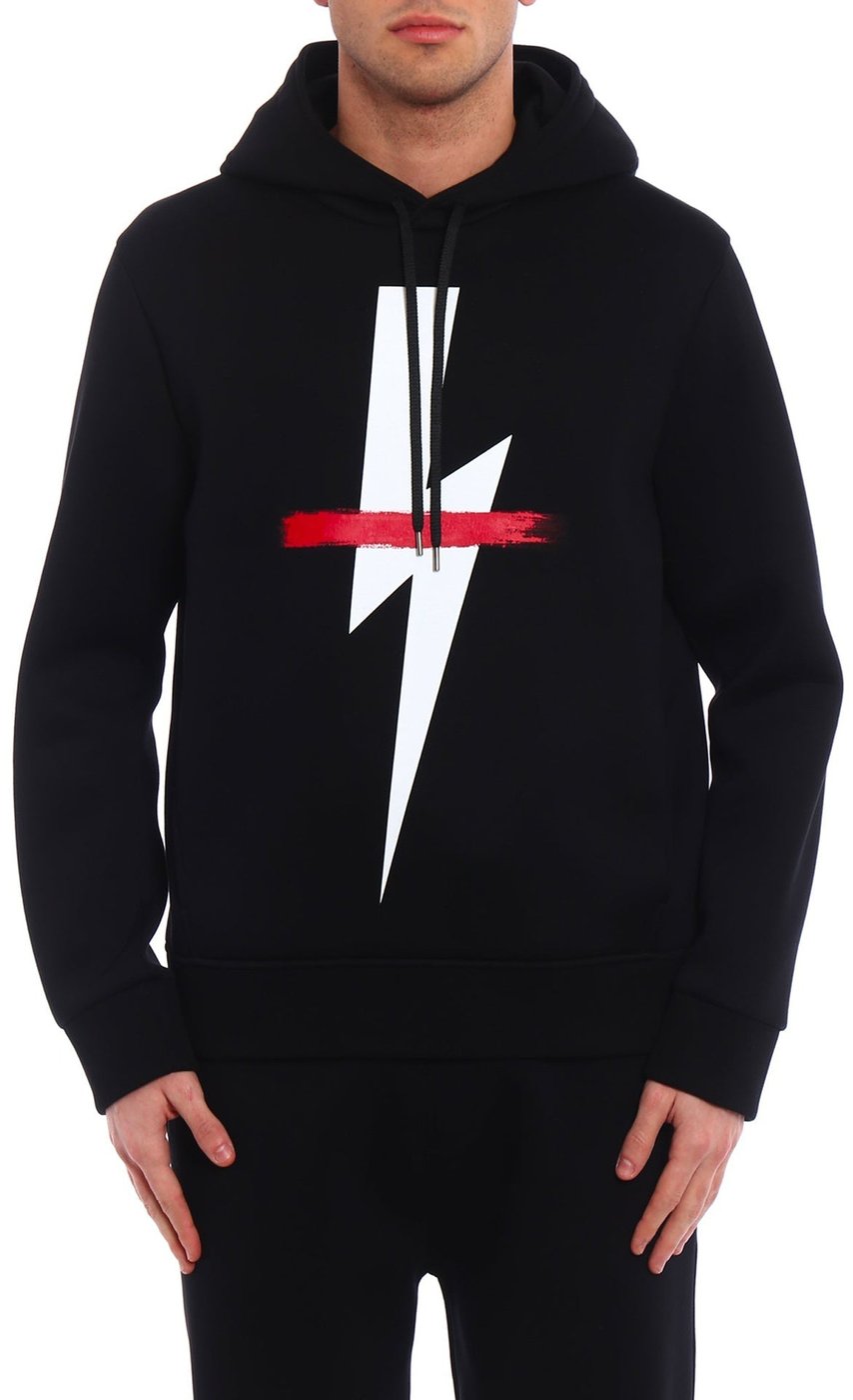 Neil Barrett Logo Hooded Sweatshirt