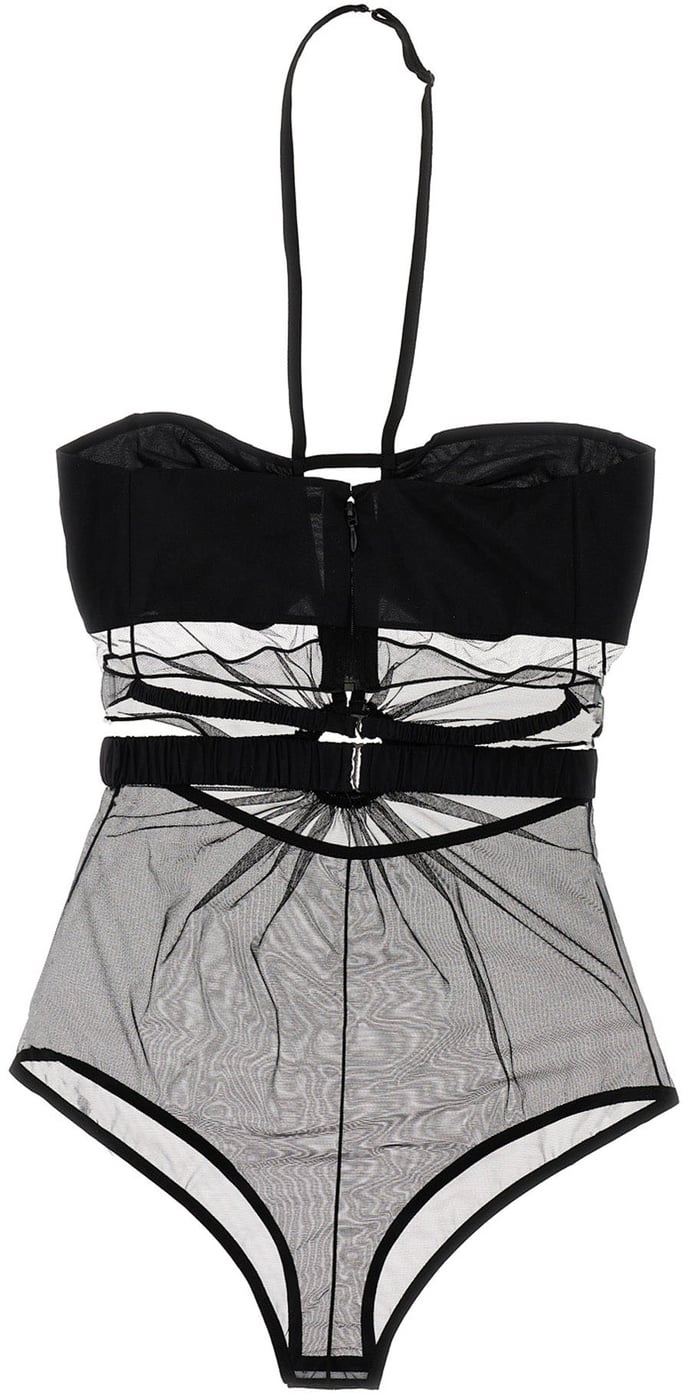 Nensi Dojaka Black Polyamide Bodysuit