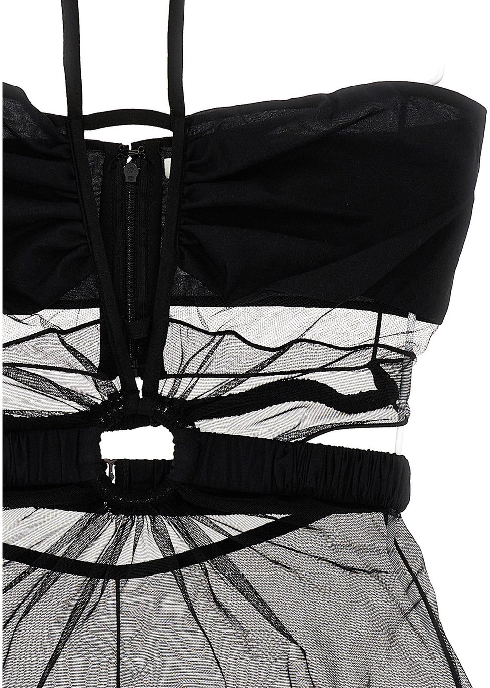 Nensi Dojaka Black Polyamide Bodysuit