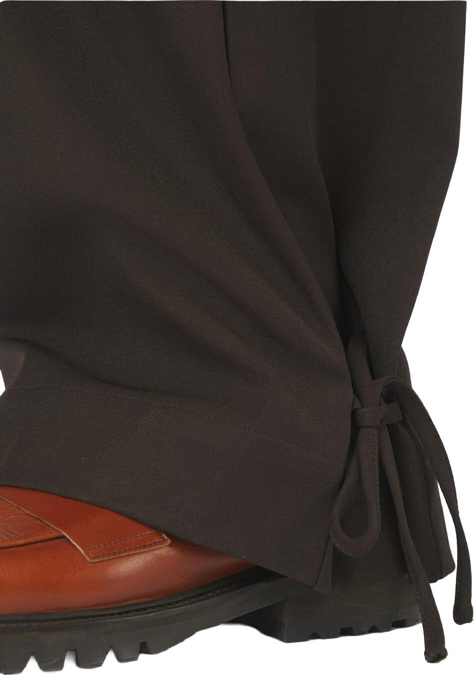 Neo Noir - Isotta Structure Tie Pants - 170430 - 676 Dark Brown