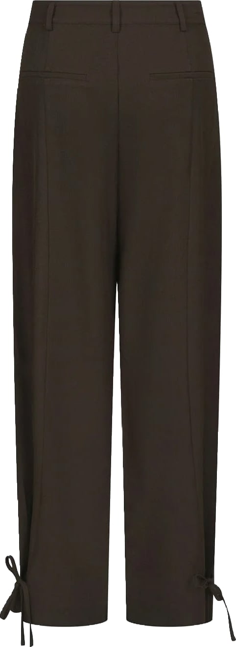 Neo Noir - Isotta Structure Tie Pants - 170430 - 676 Dark Brown