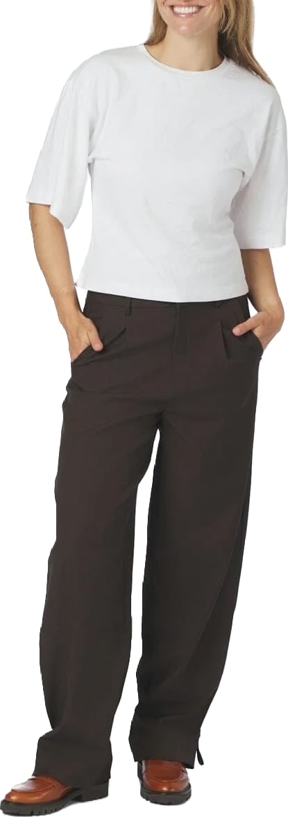 Neo Noir - Isotta Structure Tie Pants - 170430 - 676 Dark Brown