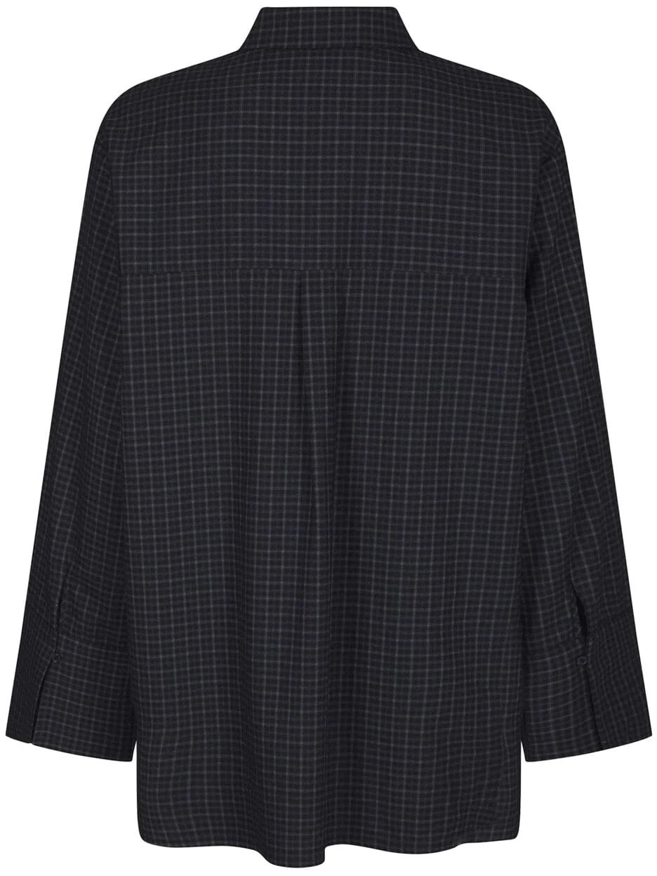 Neo Noir - Dita Check Shirt - 170763 - 534 Dark Blue