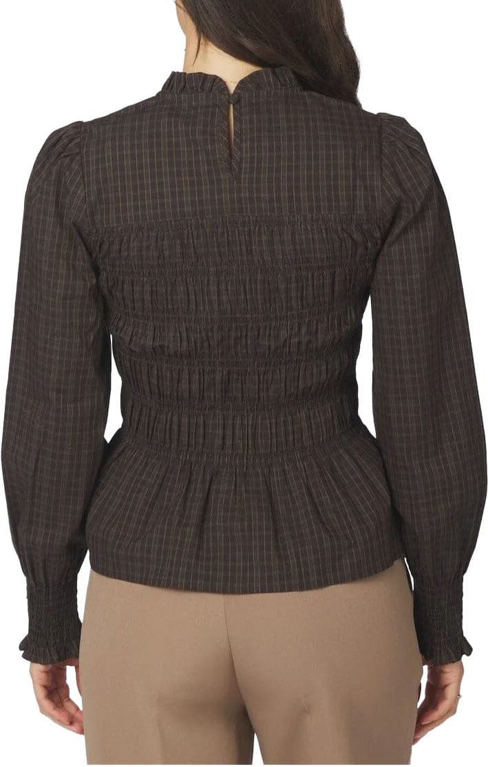 Neo Noir - Possa Big Check Blouse - 170764 - 980 Brown Check