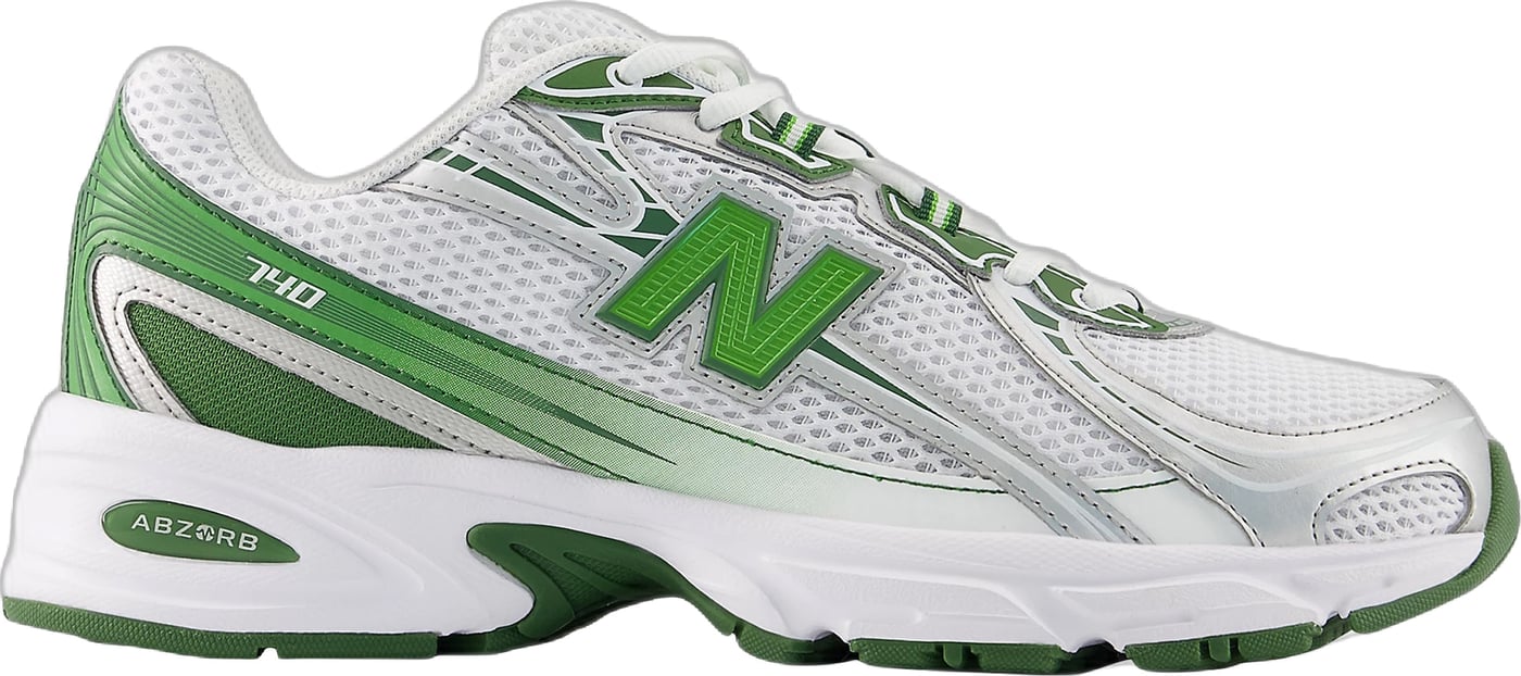 New Balance 740 White Alpine Green Silver Metallic