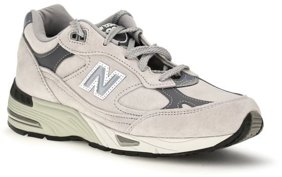 New Balance Gray Suede Leather Athletic Sneakers