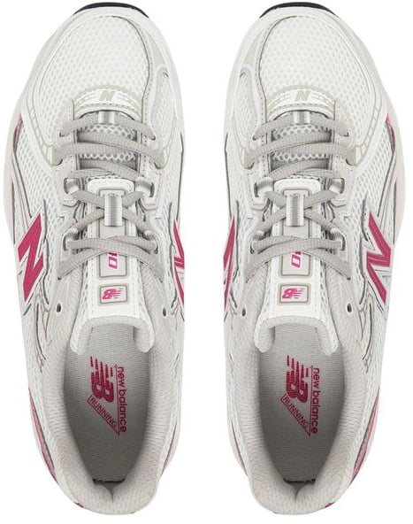 New Balance White Synthetic Athletic Sneakers