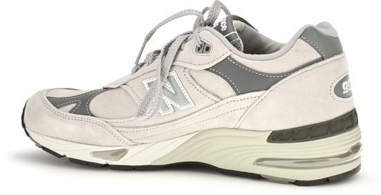 New Balance Gray Suede Leather Athletic Sneakers