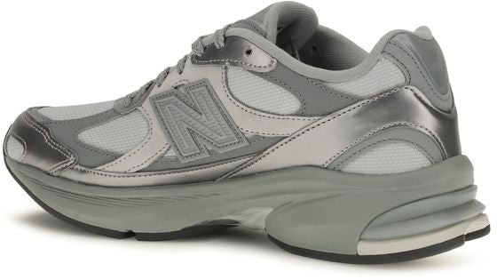 New Balance Gray Fabric Athletic Sneakers