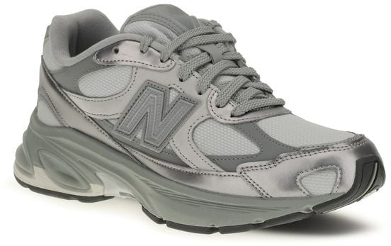 New Balance Gray Fabric Athletic Sneakers