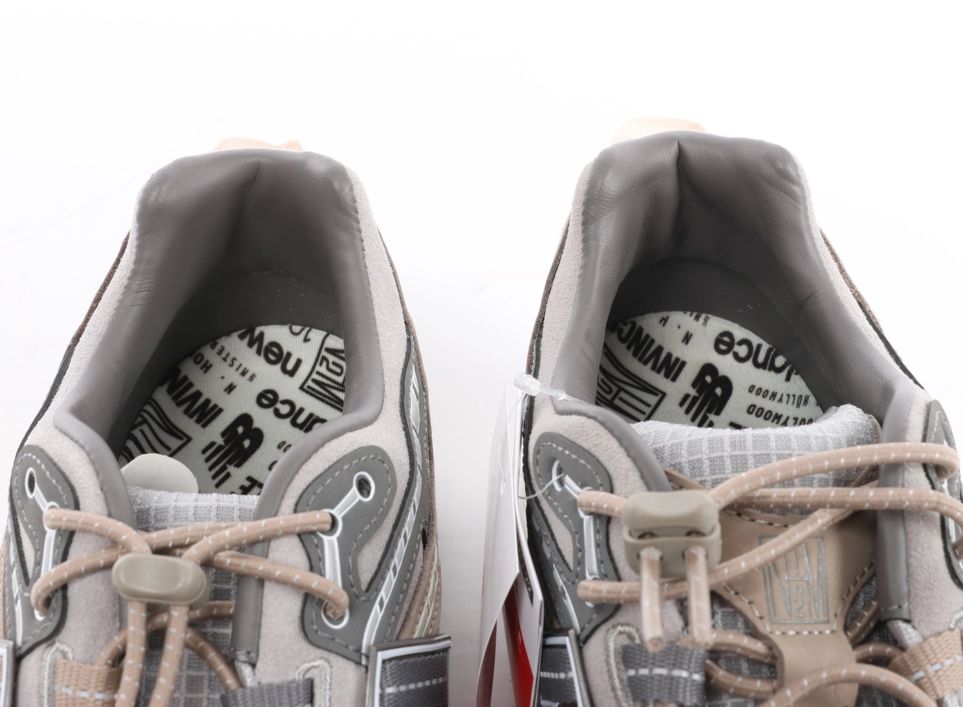 New Balance x N.HOOLYWOOD Leather x Fabric Sneakers in Gray x Brown M1906NIH