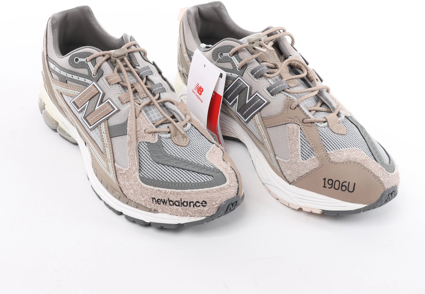 New Balance x N.HOOLYWOOD Leather x Fabric Sneakers in Gray x Brown M1906NIH