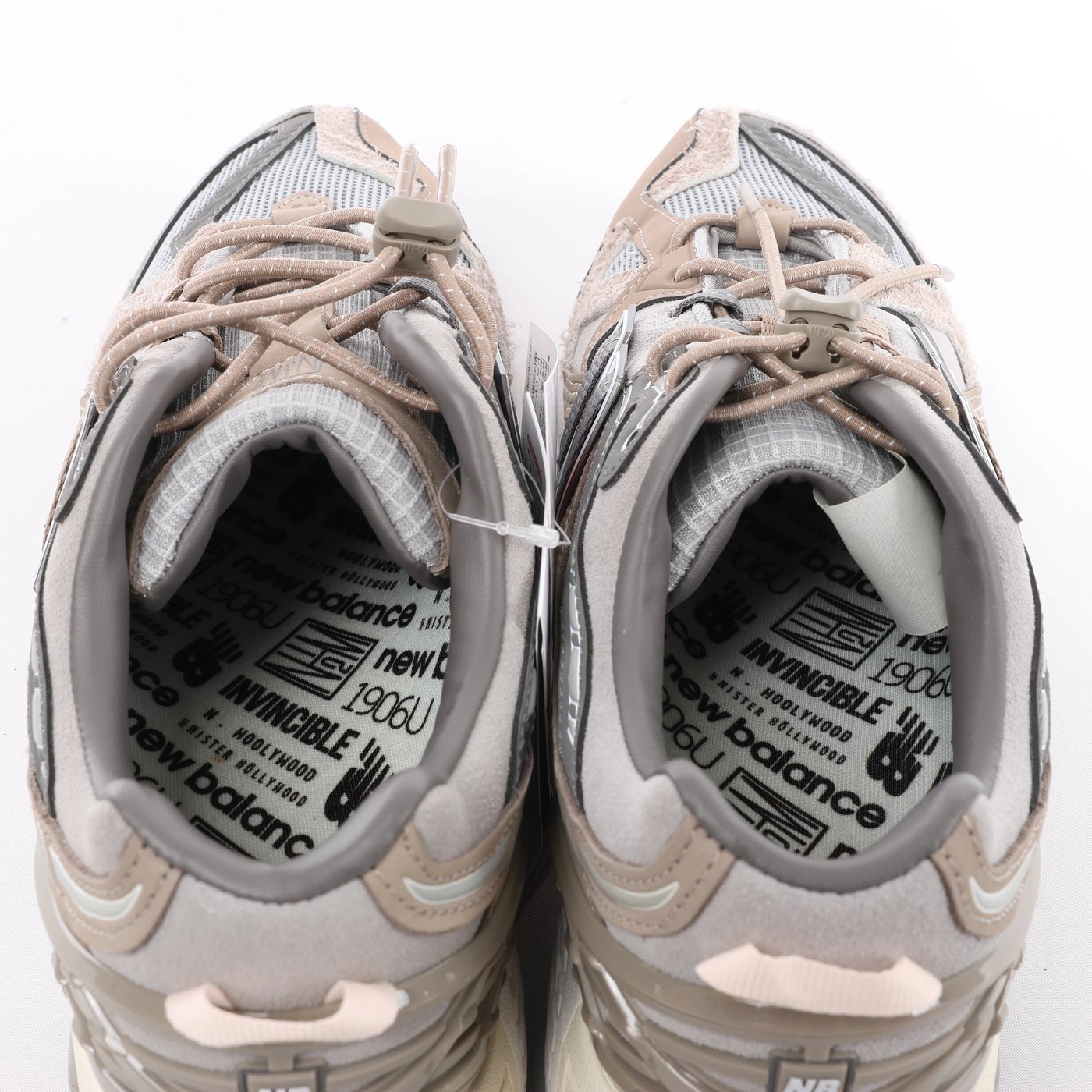 New Balance x N.HOOLYWOOD Leather x Fabric Sneakers in Gray x Brown M1906NIH