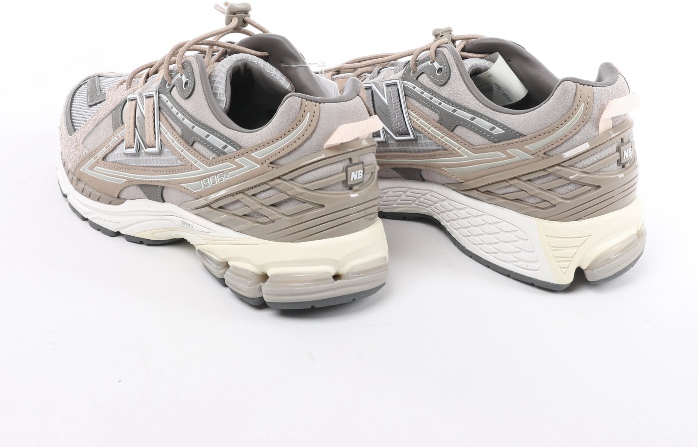 New Balance x N.HOOLYWOOD Leather x Fabric Sneakers in Gray x Brown M1906NIH