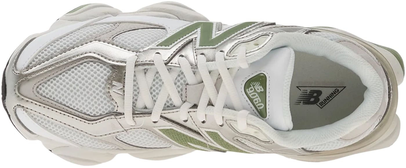 White Suede Details Mesh Sneakers