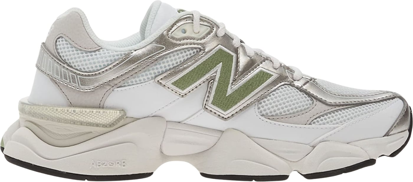 White Suede Details Mesh Sneakers