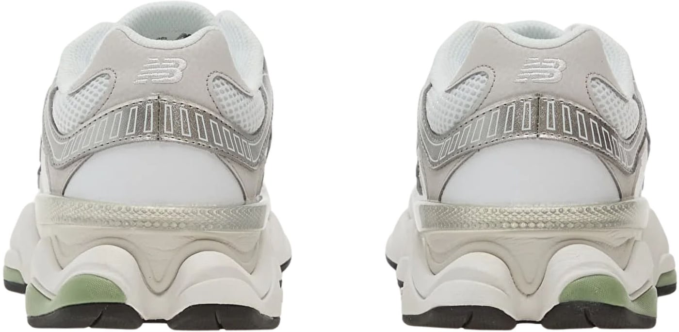 White Suede Details Mesh Sneakers