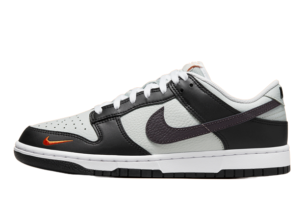 Nike Dunk Low Black Total Orange Mini Swoosh