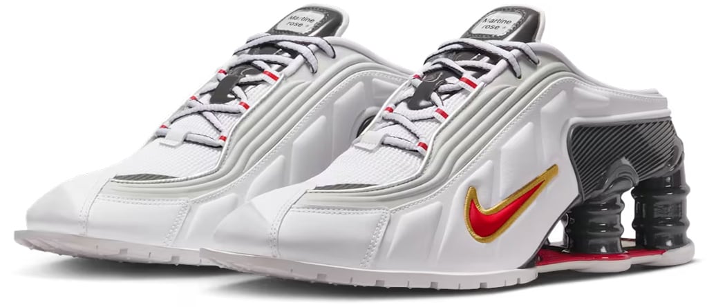 Nike Shox MR4 Mule Martine Rose Metallic 'Platinum Varsity Red' (W)