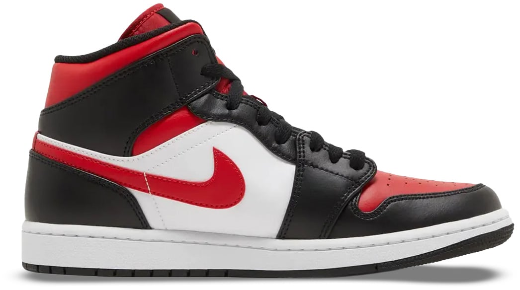 Jordan 1 Mid 'White Black Red' (2022)