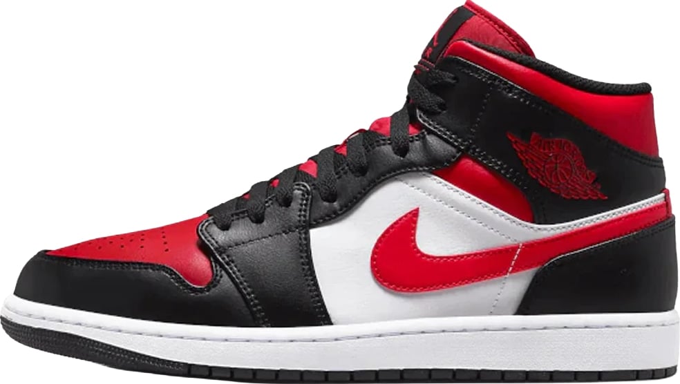 Jordan 1 Mid 'White Black Red' (2022)