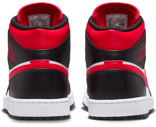 Jordan 1 Mid 'White Black Red' (2022)