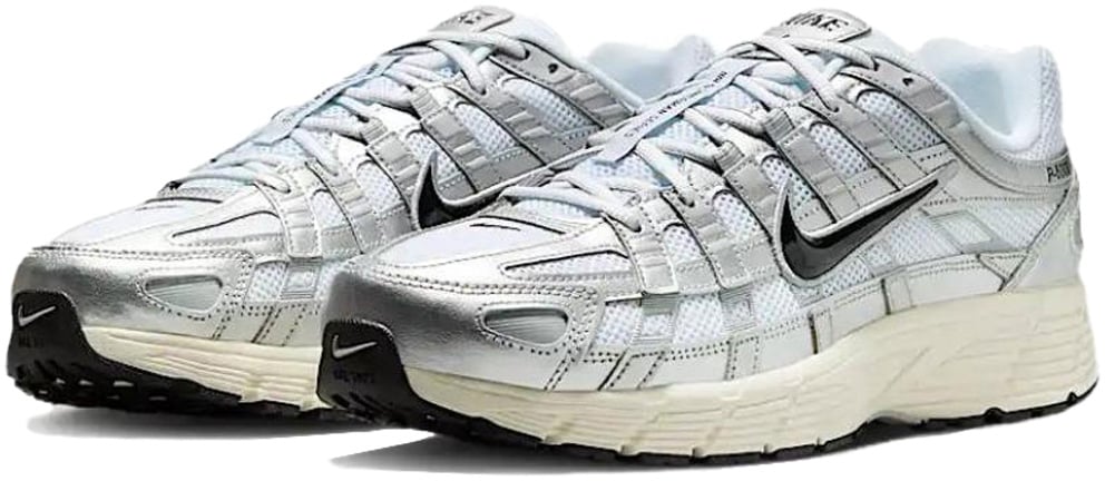 Nike P-6000 'White Metallic Silver Flat Silver Black'