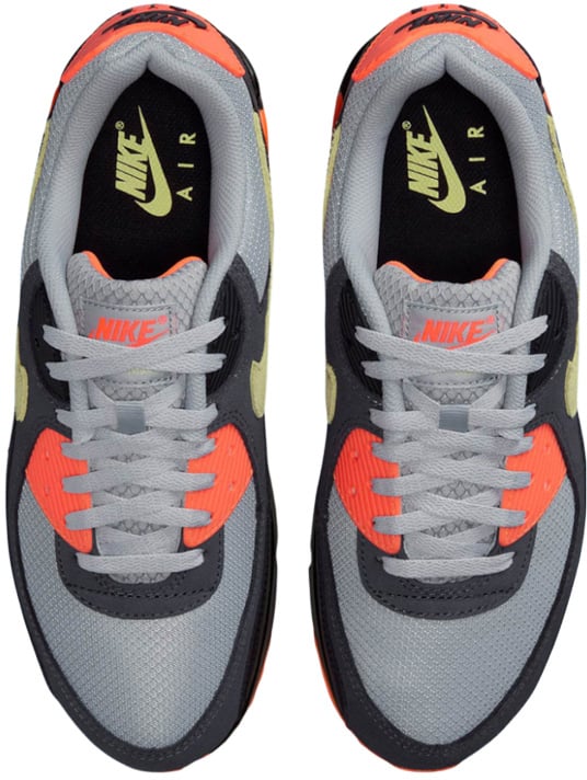 Nike Air Max 90 'Light Smoke Grey Hyper Crimson Limelight'