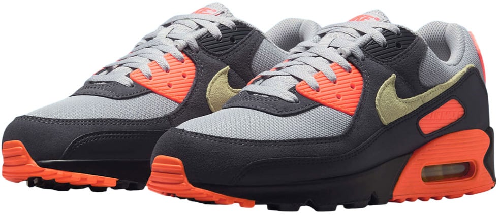 Nike Air Max 90 'Light Smoke Grey Hyper Crimson Limelight'