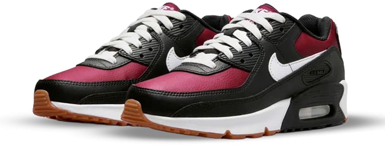 Nike Air Max 90 Leather GS 'Black Team Red'
