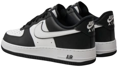 Nike Black And White Leather Low Top Sneakers