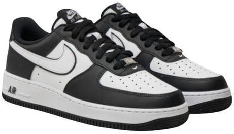 Nike Black And White Leather Low Top Sneakers