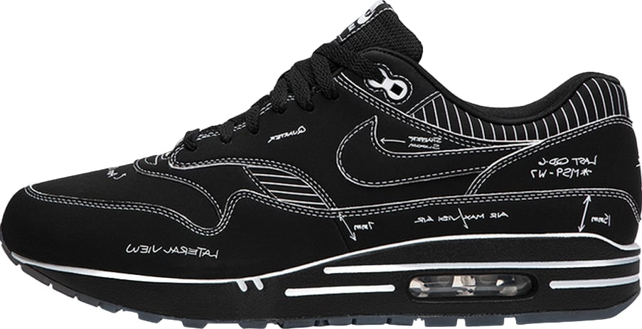 Nike Air Max 1 Tinker Sketch to Shelf Black 'Black White'