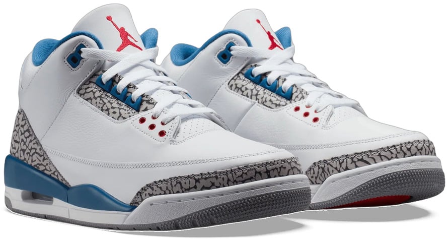Jordan 3 Retro True Blue (2026) 'White Blue Red'