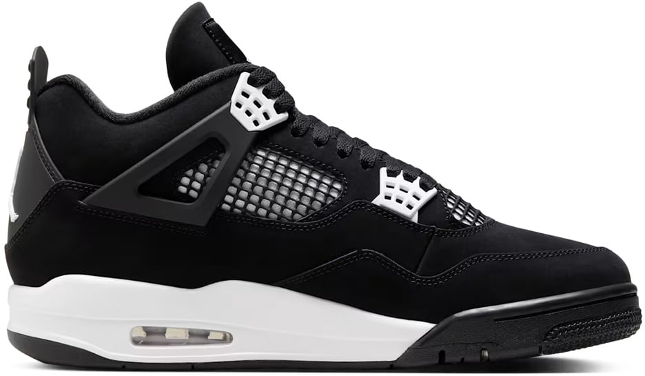 Jordan 4 Retro White Thunder 'Black White'