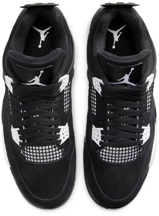 Jordan 4 Retro White Thunder 'Black White'