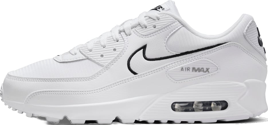 Air Max 90 'White Black Outlined Swoosh'