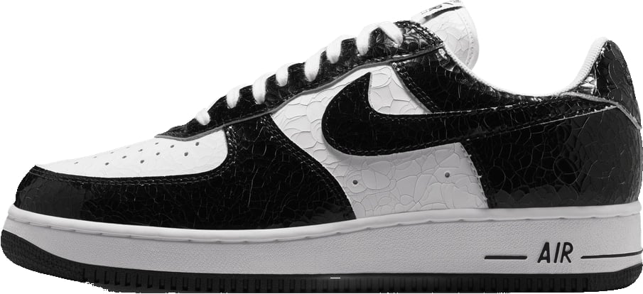 Nike Air Force 1 Low Cracked Leather 'Black White'