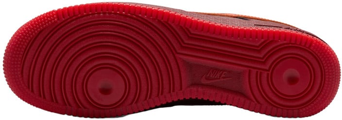 Nike Air Force 1 Low Patent Leather 'Dark Team Red Safety Orange'