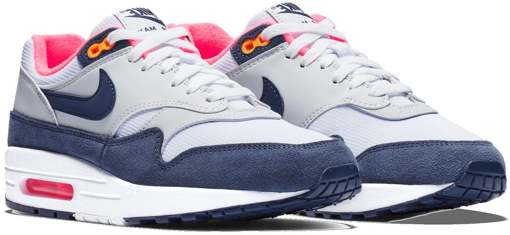 Nike Air Max 1 'Pure Platinum Midnight Navy Racer Pink' (Women's)