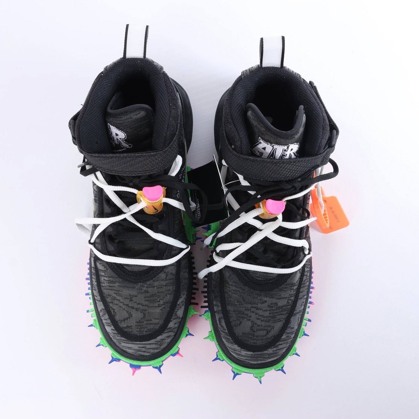 NIKE × OFF-WHITE AIR FORCE 1 MID Mesh High-top Sneakers in Black, Size EU 42