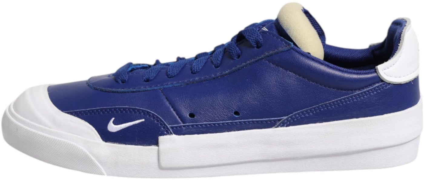Nike White Blue Lace Up Low Top Drop-Type PRM Sneakers Shoes