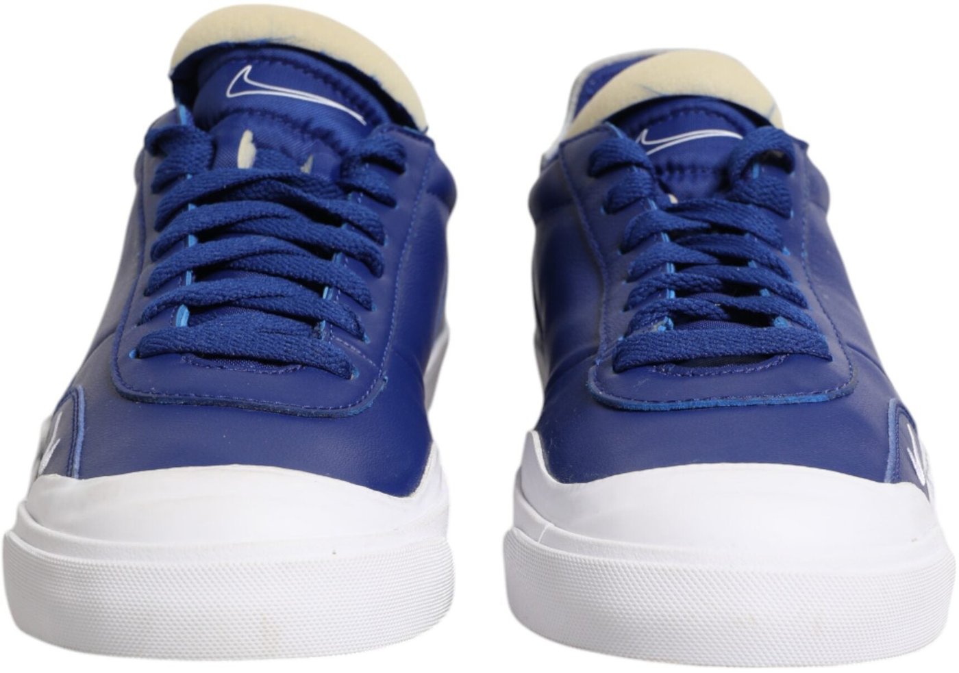 Nike White Blue Lace Up Low Top Drop-Type PRM Sneakers Shoes