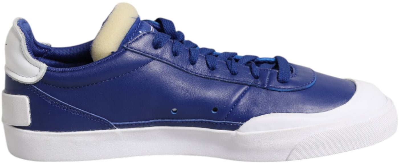 Nike White Blue Lace Up Low Top Drop-Type PRM Sneakers Shoes