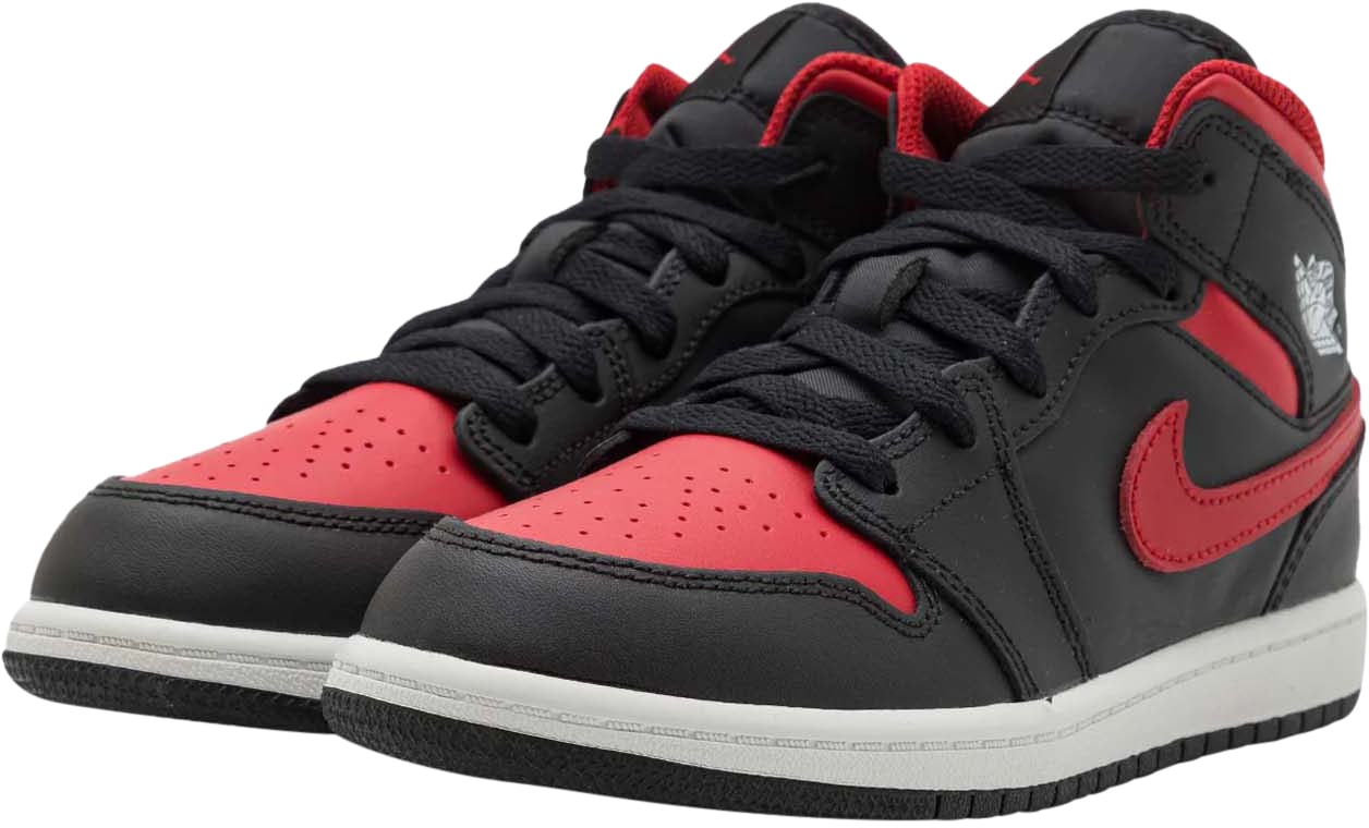 Air Jordan 1 Mid Schoen Bred (GS)