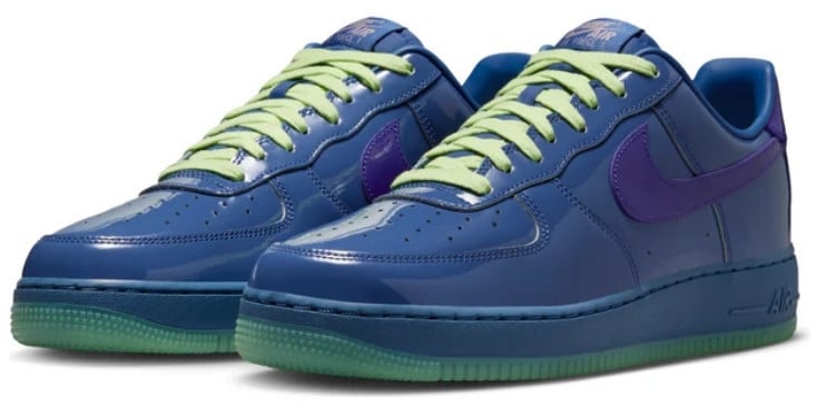 Nike Air Force 1 Low Patent Leather Mystic Navy Grape Ice