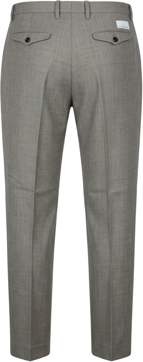 Straight-leg wool pants