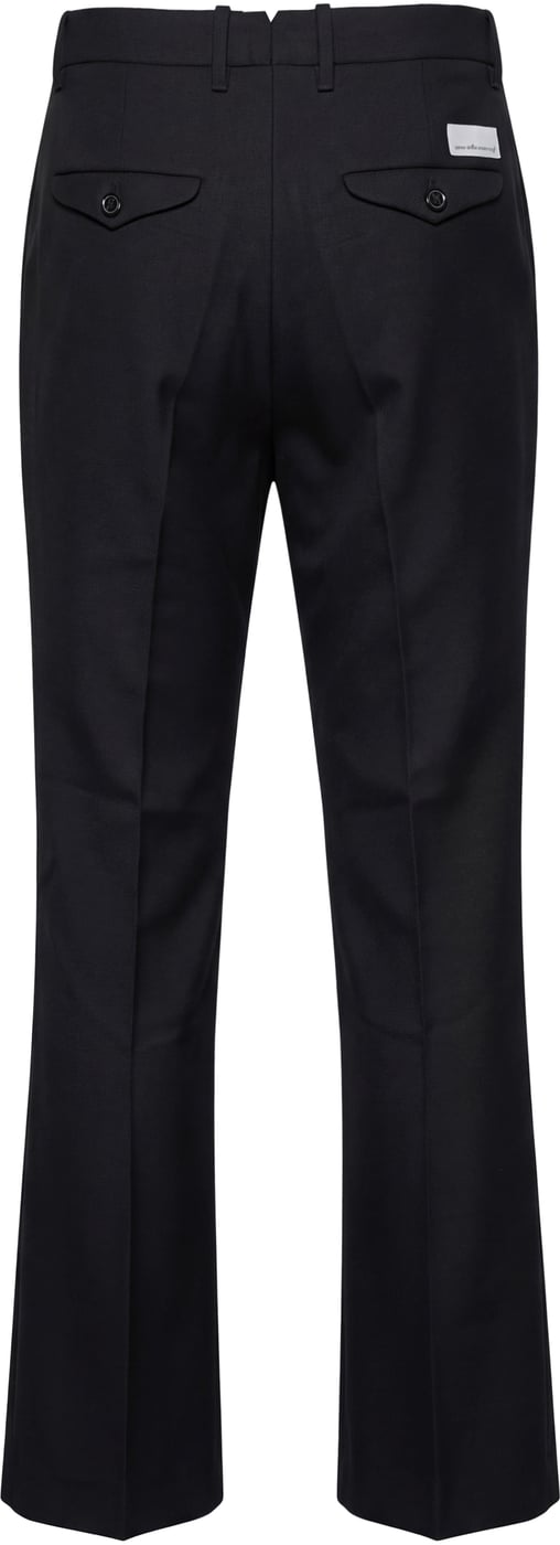 Cropped trousers in cotton blend