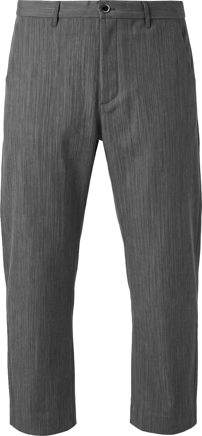 Straight wool blend trousers